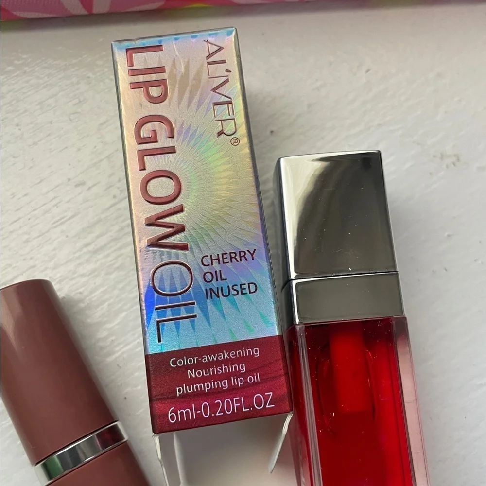Colorful Clinique Makeup bag with new Clinique products